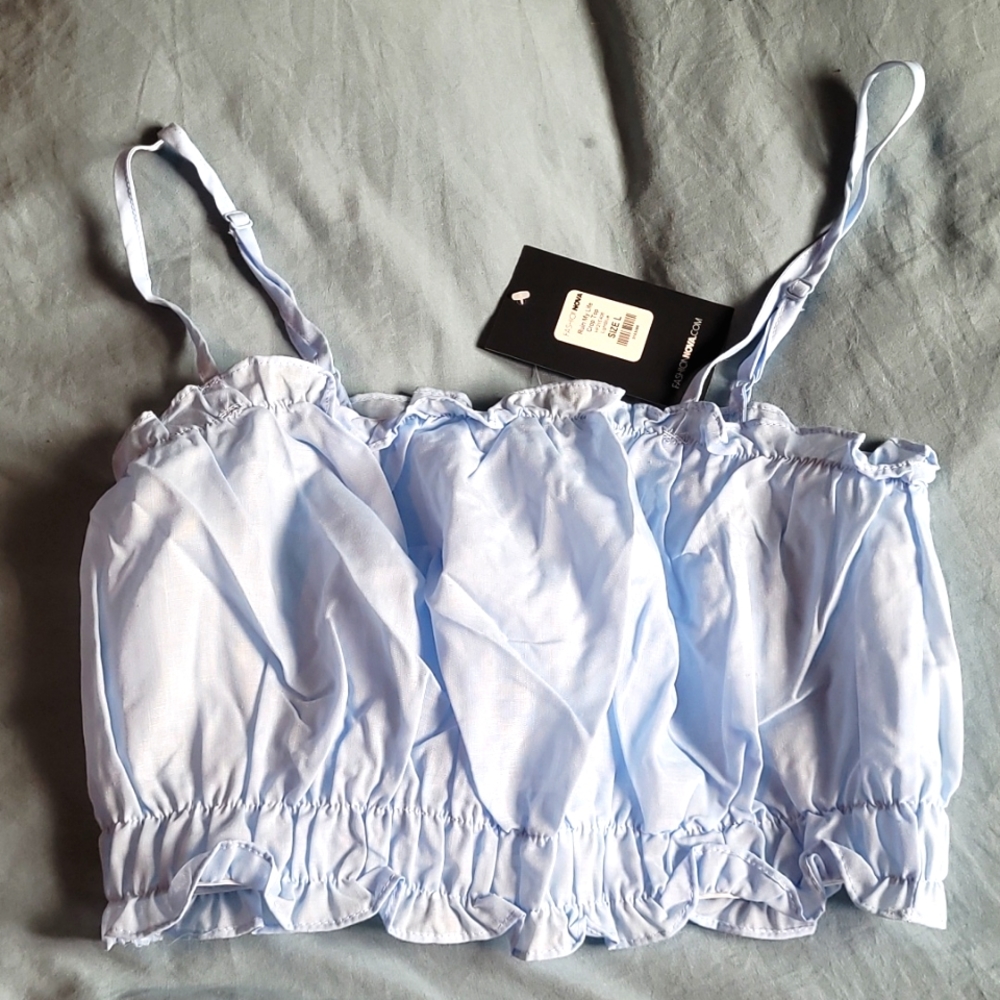 Light blue Crop top